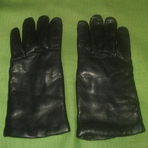 Vintage Leather Casual Corner Women's Gloves - Bla